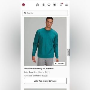 Lulu men’s sweatshirt